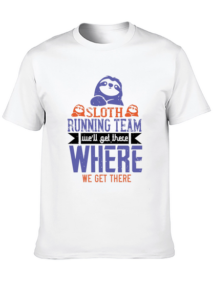 Sloth Running Team T-Shirt - Funny Novelty Tee