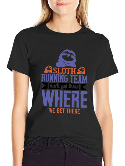 Sloth Running Team T-Shirt - Funny Novelty Tee