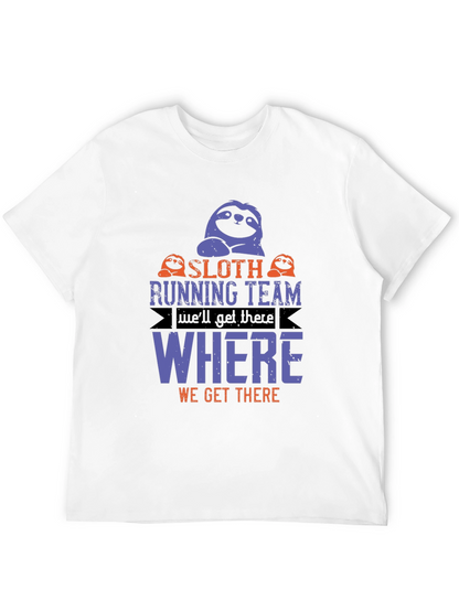 Sloth Running Team T-Shirt - Funny Novelty Tee
