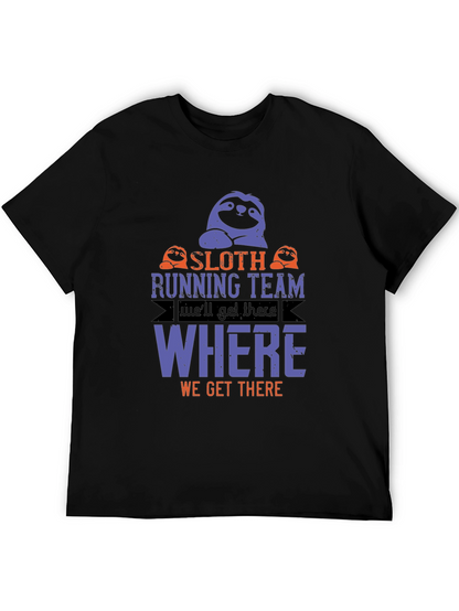 Sloth Running Team T-Shirt - Funny Novelty Tee