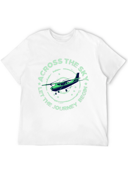 Across The Sky Airplane Graphic T-Shirt