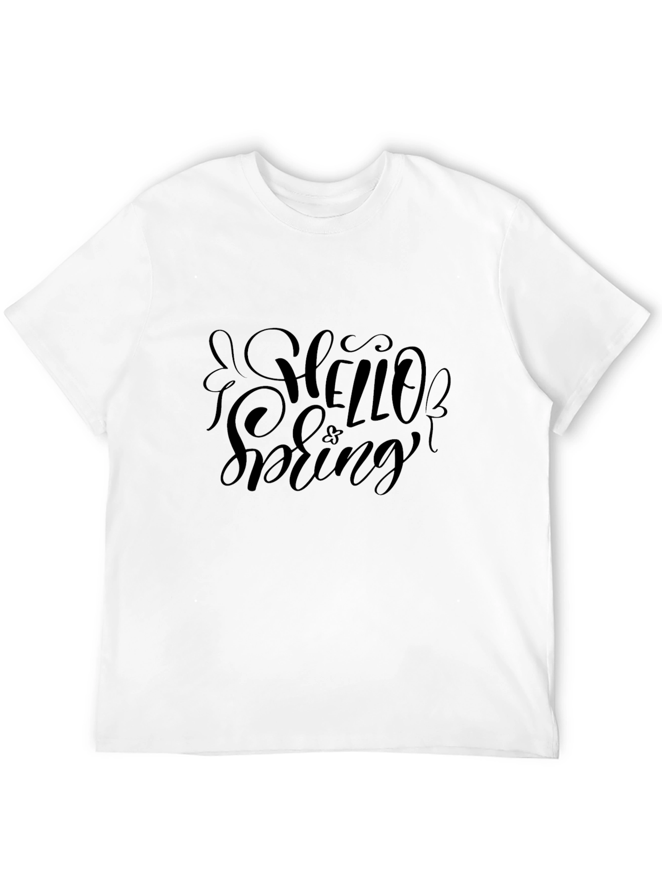Hello Spring Graphic Tee - Black
