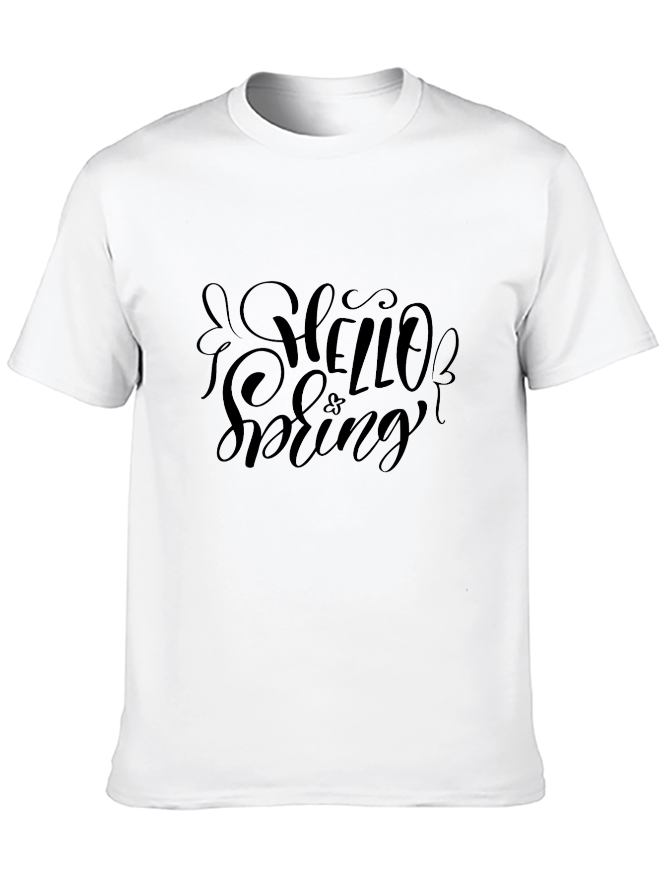 Hello Spring Graphic Tee - Black