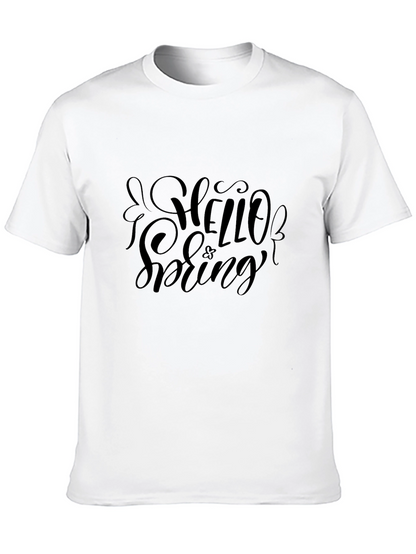 Hello Spring Graphic Tee - Black