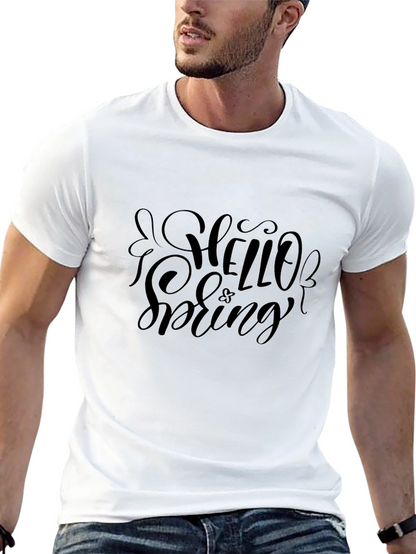 Hello Spring Graphic Tee - Black