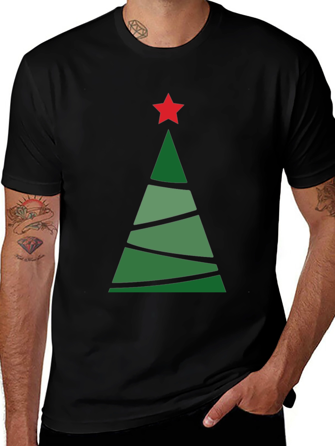 Christmas Tree Graphic Tee - Holiday Style