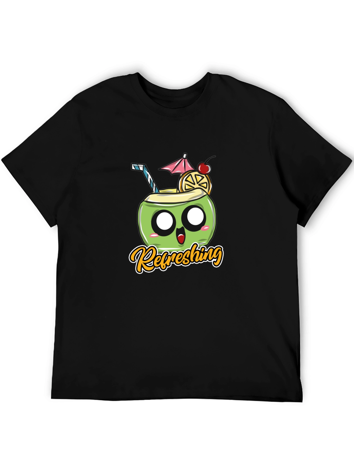 Refreshing Coconut Black T-Shirt