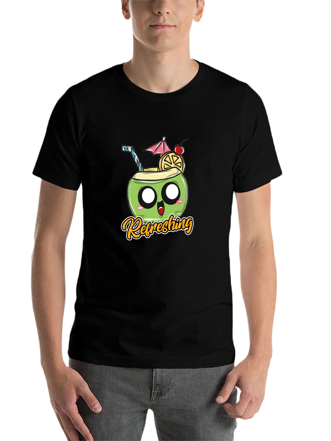 Refreshing Coconut Black T-Shirt
