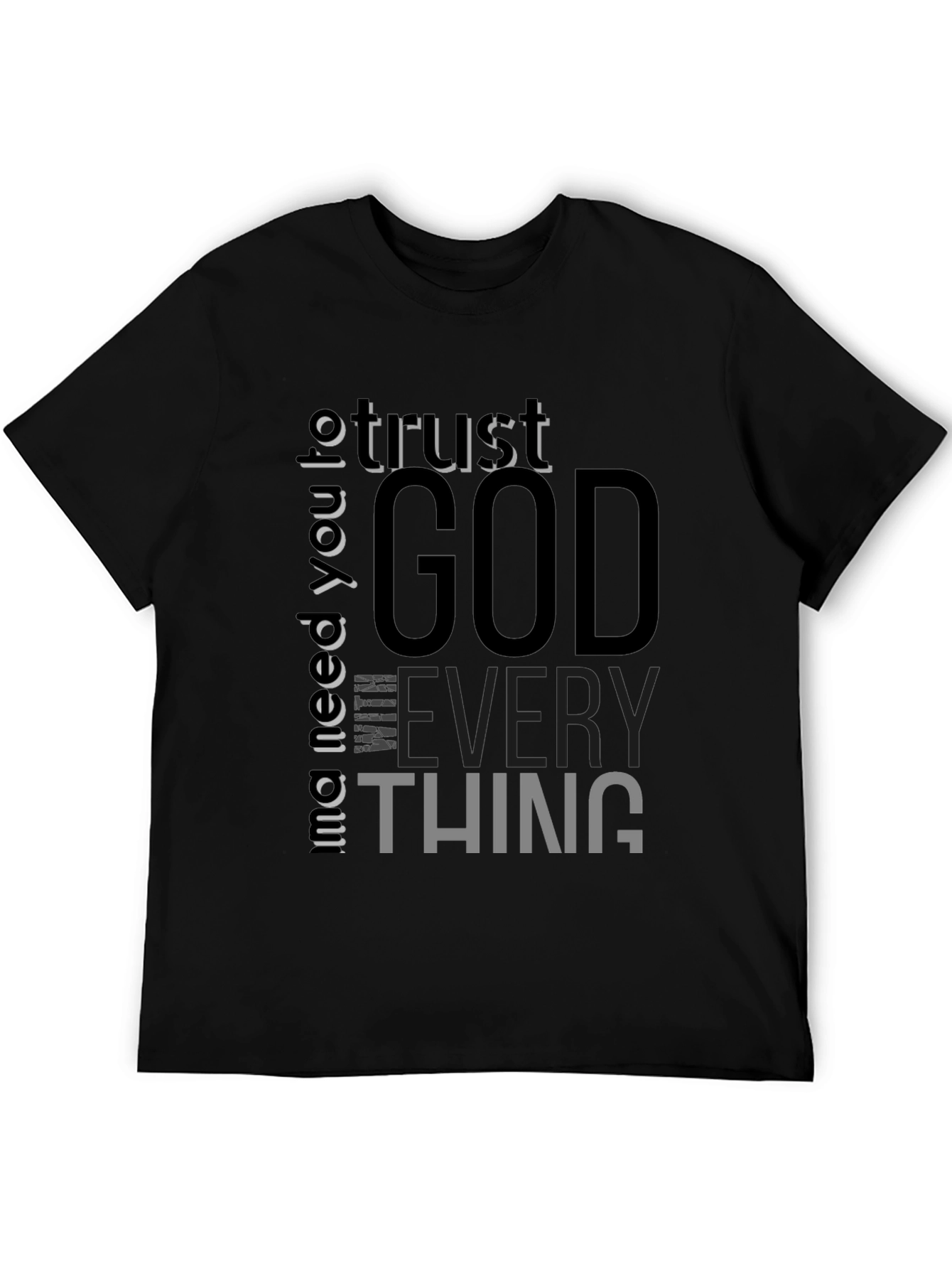 Trust God Black Graphic Tee