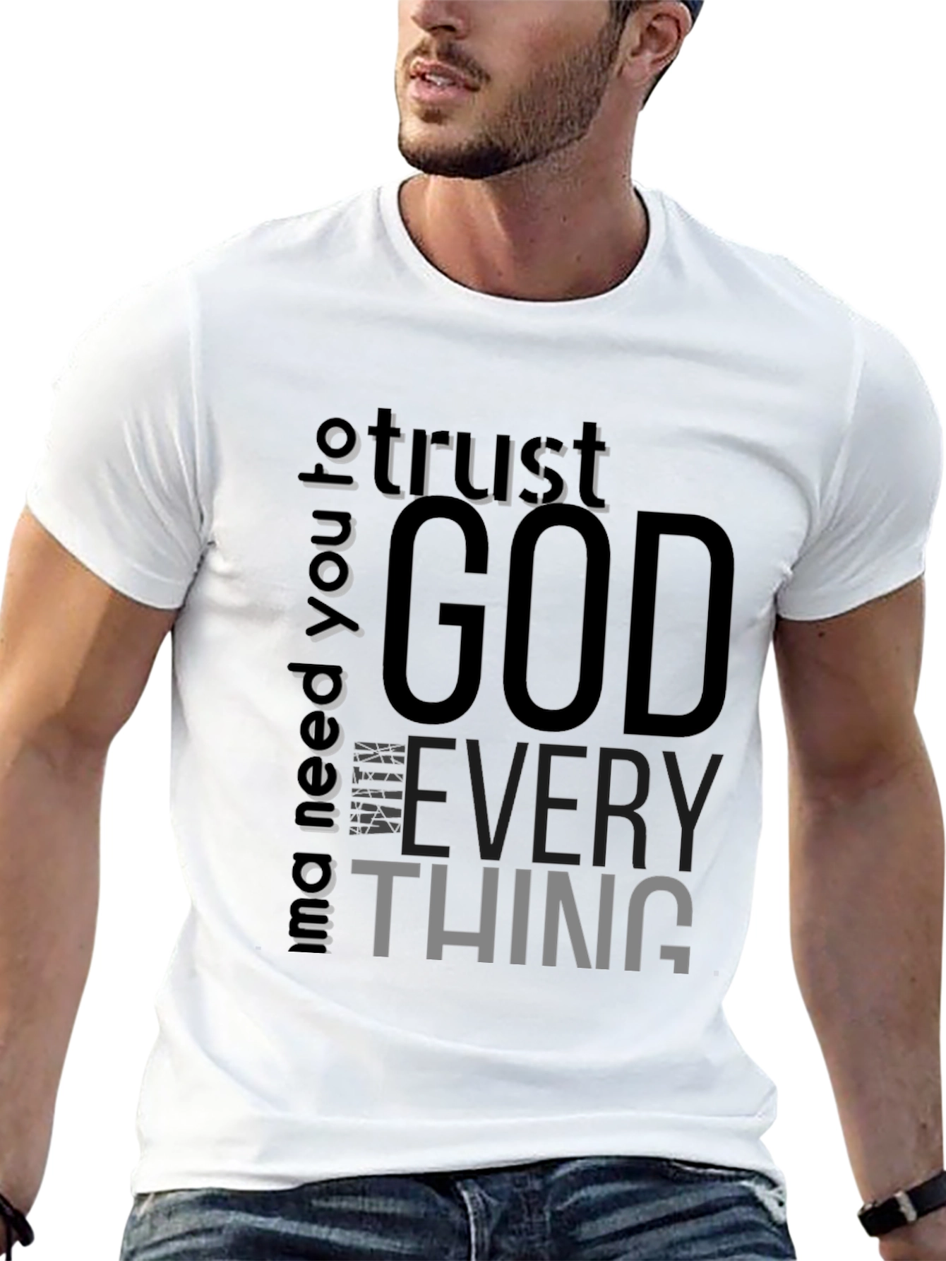 Trust God Black Graphic Tee