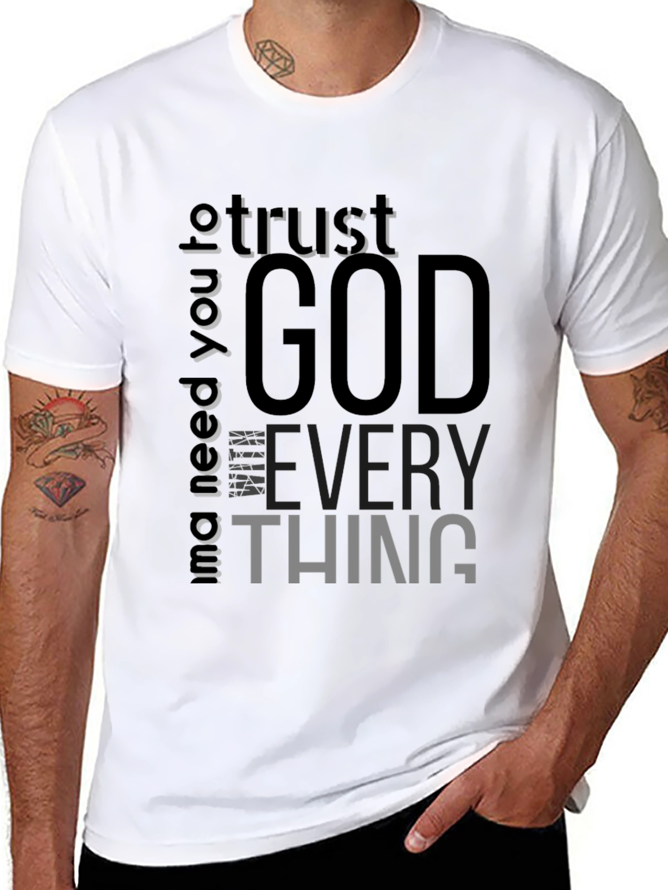 Trust God Black Graphic Tee