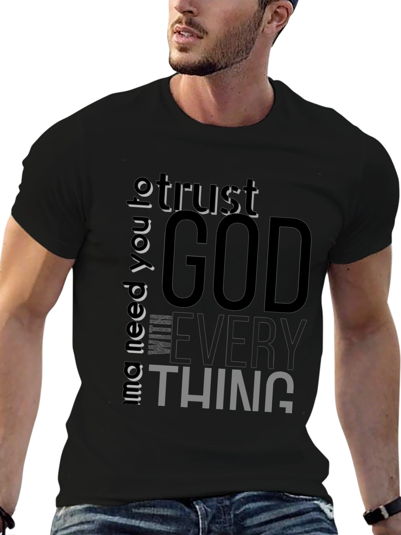 Trust God Black Graphic Tee