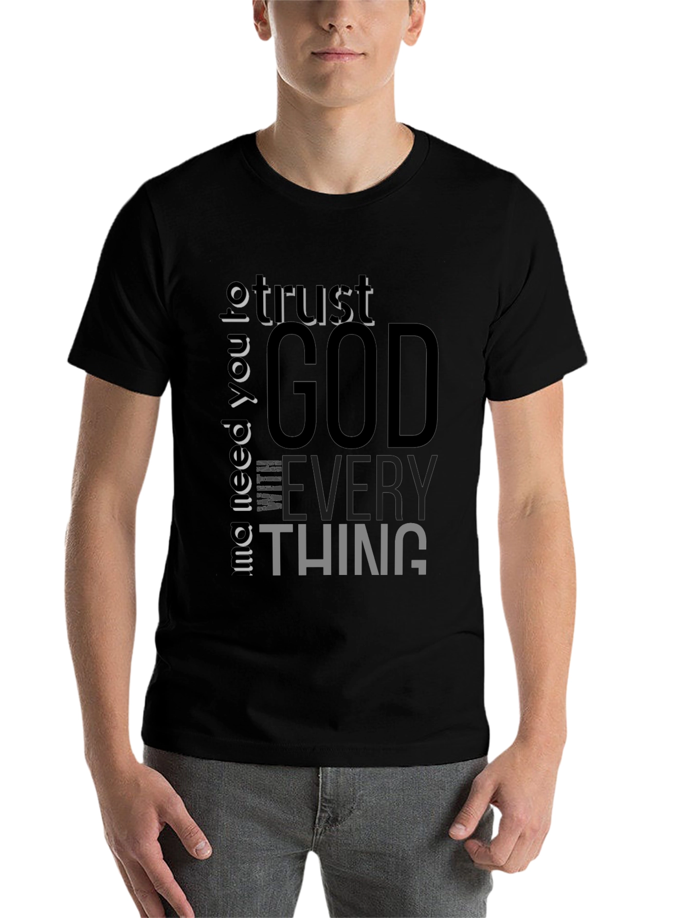 Trust God Black Graphic Tee
