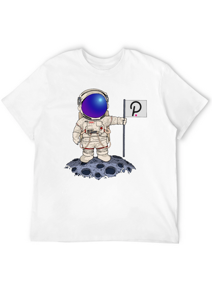 Astronaut Polkadot Graphic Tee - Space Crypto Fashion