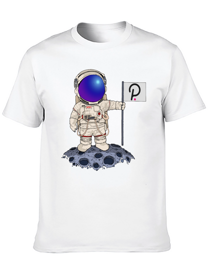 Astronaut Polkadot Graphic Tee - Space Crypto Fashion