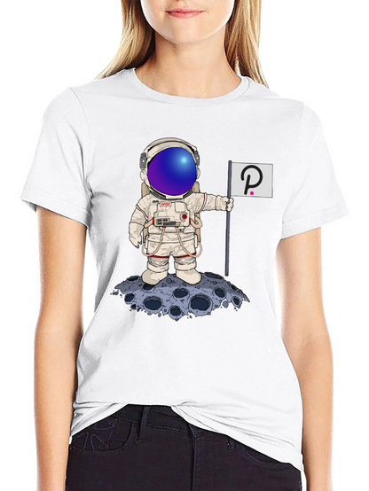Astronaut Polkadot Graphic Tee - Space Crypto Fashion