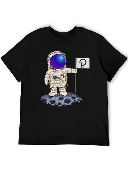 Astronaut Polkadot Graphic Tee - Space Crypto Fashion