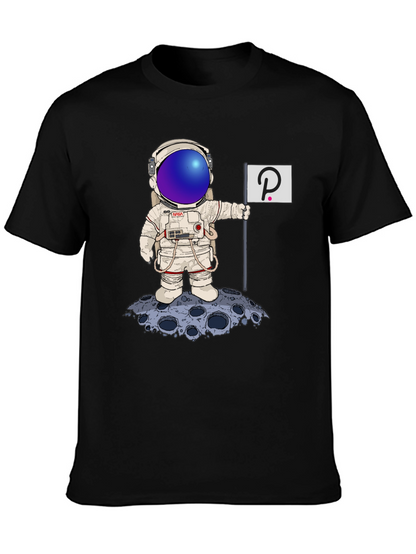 Astronaut Polkadot Graphic Tee - Space Crypto Fashion
