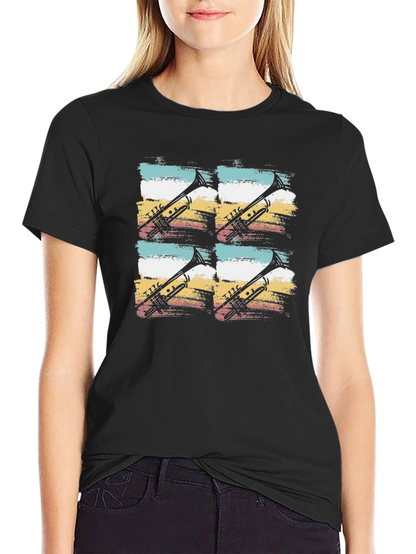 Trumpet Retro T-Shirt | Unique Band Tee