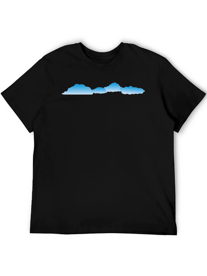 Mens Black Cloud Graphic T-Shirt
