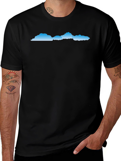 Mens Black Cloud Graphic T-Shirt