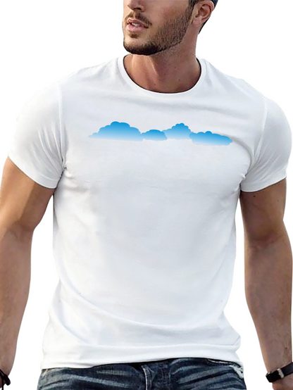 Mens Black Cloud Graphic T-Shirt