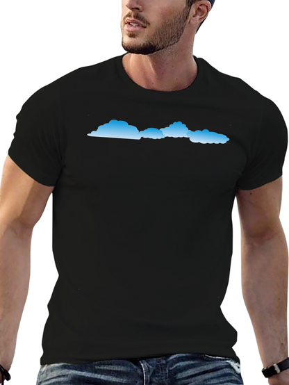 Mens Black Cloud Graphic T-Shirt