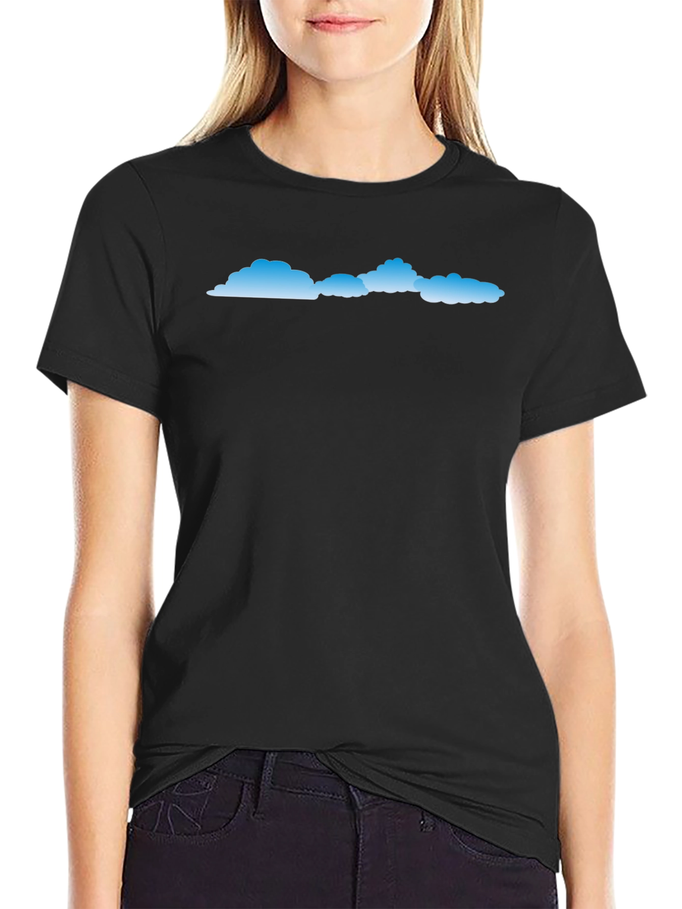 Mens Black Cloud Graphic T-Shirt