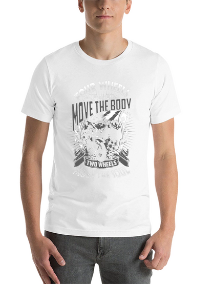 Motorcycle Graphic T-Shirt: Four Wheels Two Wheels
