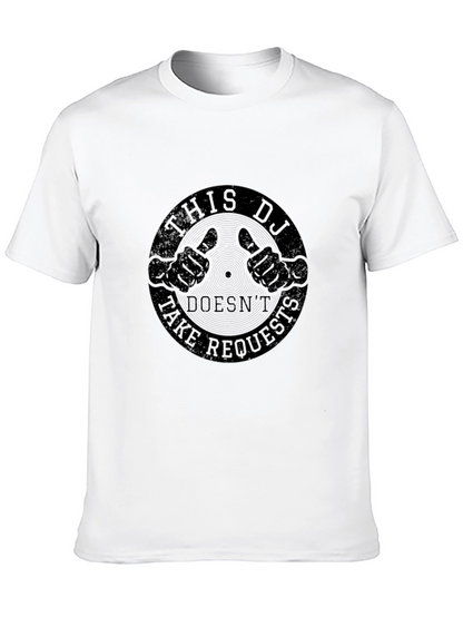 DJ No Requests Graphic Tee - Black Cotton Shirt
