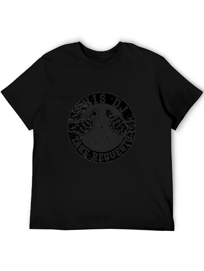 DJ No Requests Graphic Tee - Black Cotton Shirt