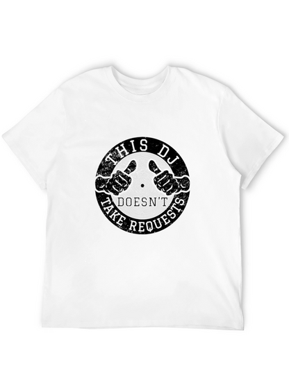 DJ No Requests Graphic Tee - Black Cotton Shirt