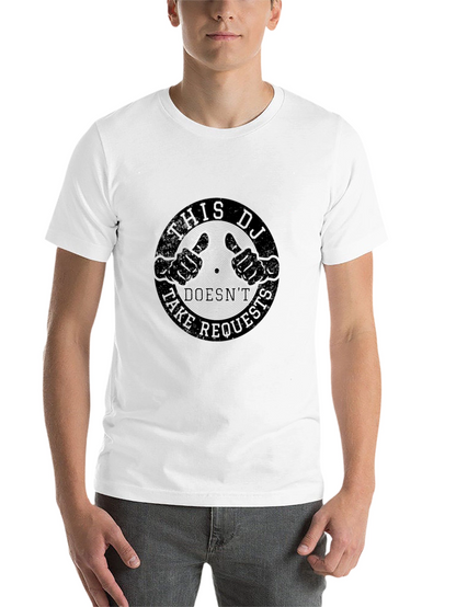 DJ No Requests Graphic Tee - Black Cotton Shirt