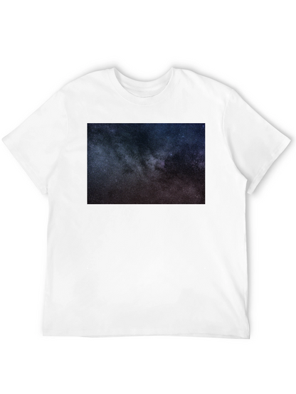 Cosmic Galaxy Print Black T-Shirt
