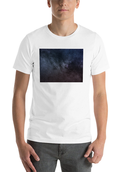 Cosmic Galaxy Print Black T-Shirt
