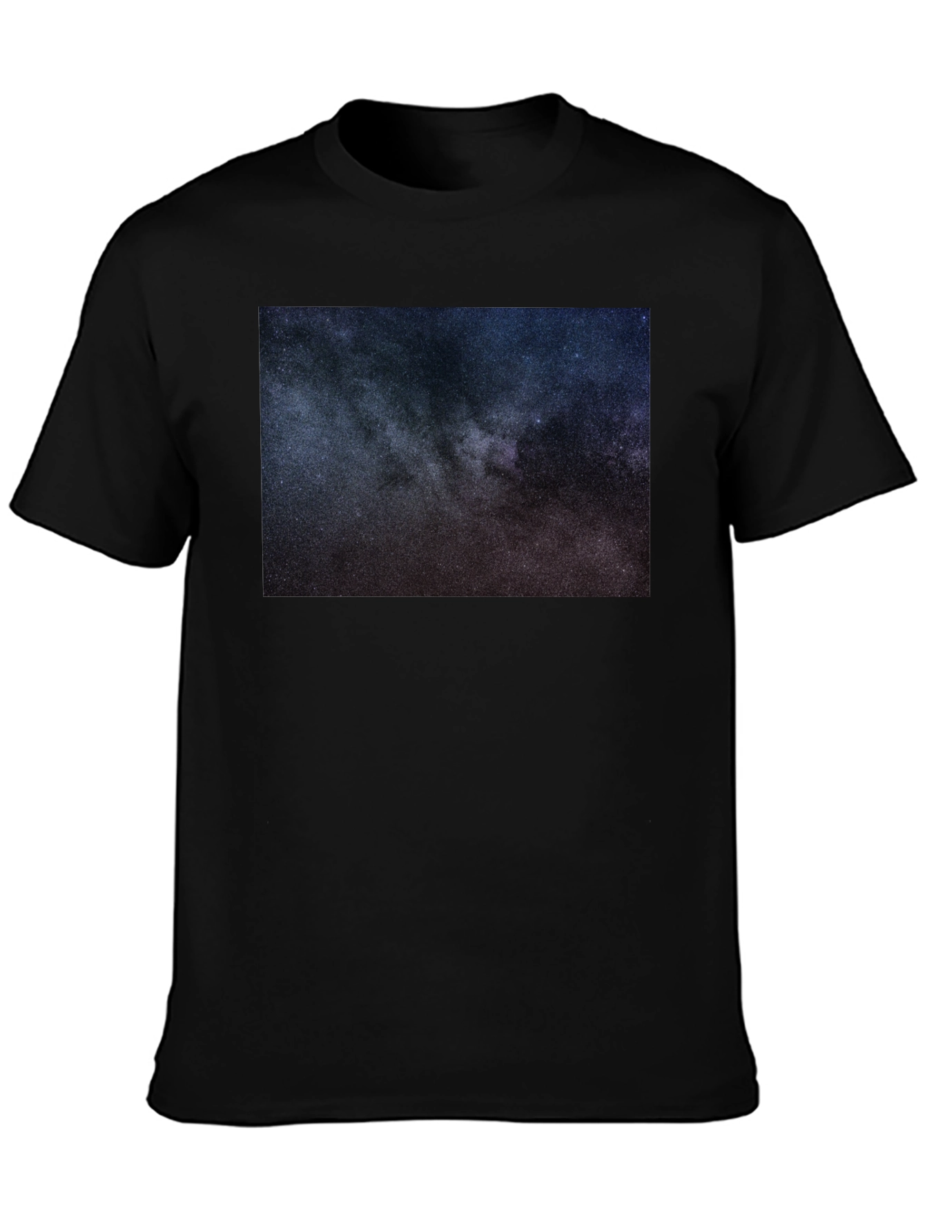 Cosmic Galaxy Print Black T-Shirt