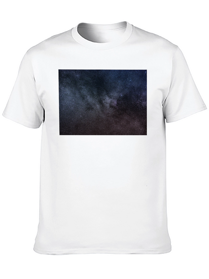 Cosmic Galaxy Print Black T-Shirt