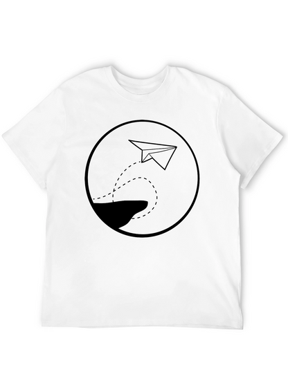 Paper Plane Graphic Tee - Mens Black T-Shirt