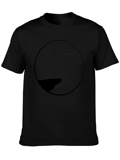 Paper Plane Graphic Tee - Mens Black T-Shirt