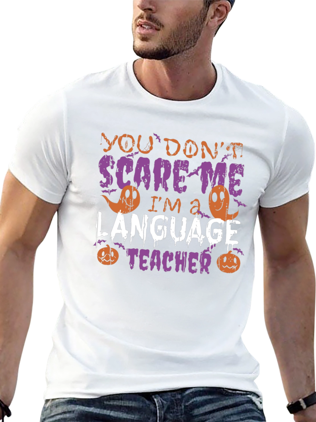 Funny Halloween Language Teacher T-Shirt