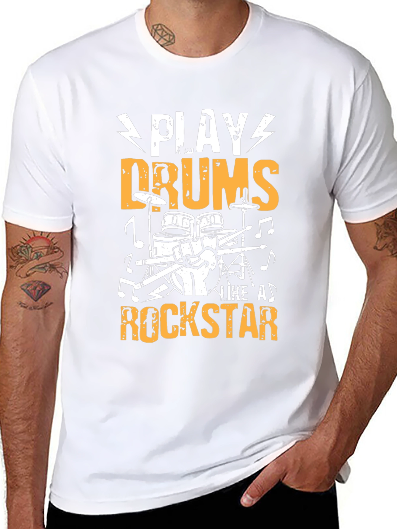 Play Drums Like A Rockstar Graphic T-Shirt