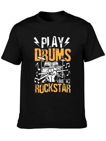 Play Drums Like A Rockstar Graphic T-Shirt