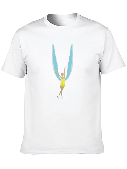 Figure Skater Wings Black T-Shirt