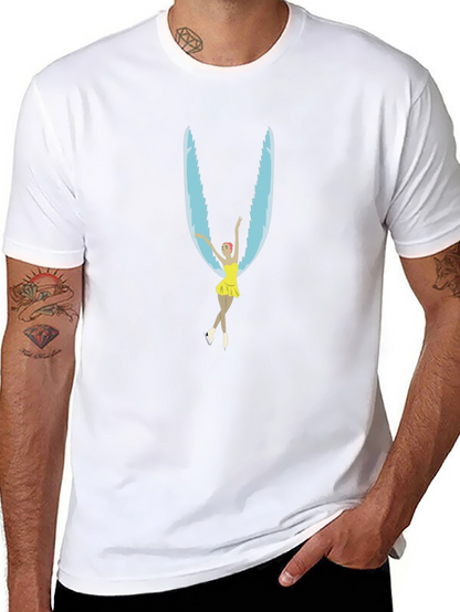 Figure Skater Wings Black T-Shirt