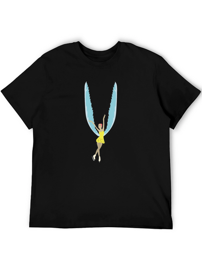 Figure Skater Wings Black T-Shirt