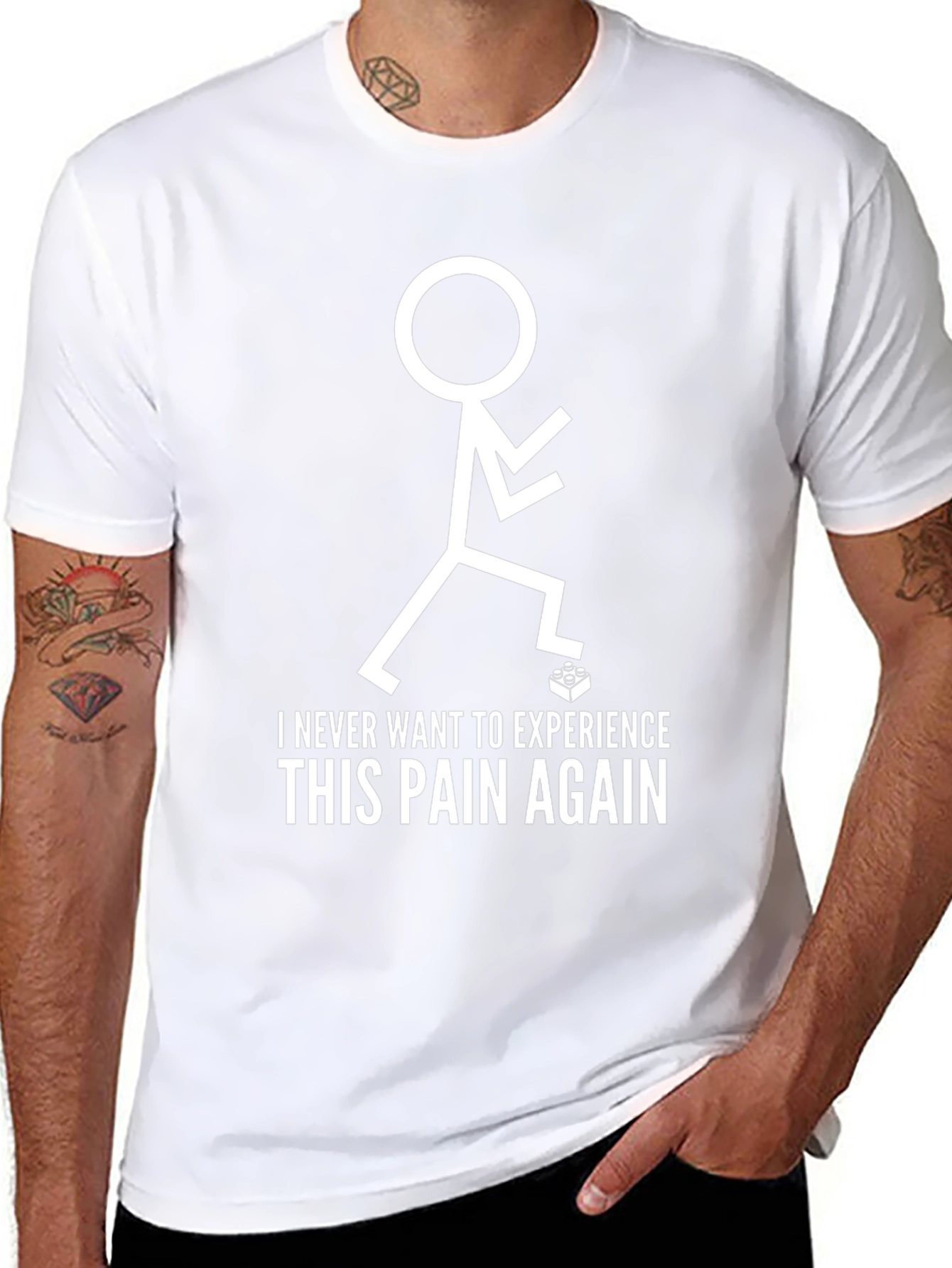 Funny Lego Brick Stepping T-Shirt