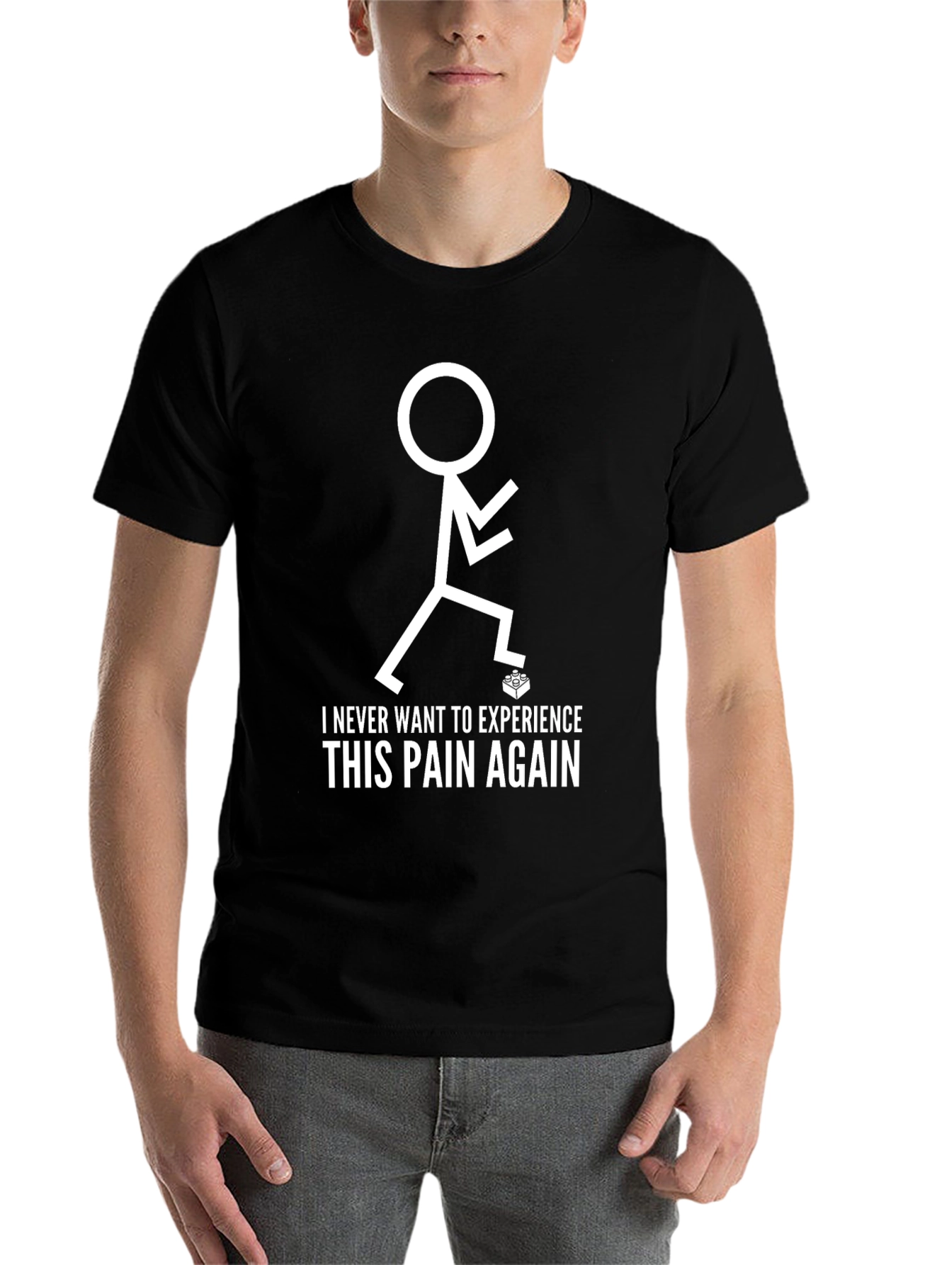Funny Lego Brick Stepping T-Shirt