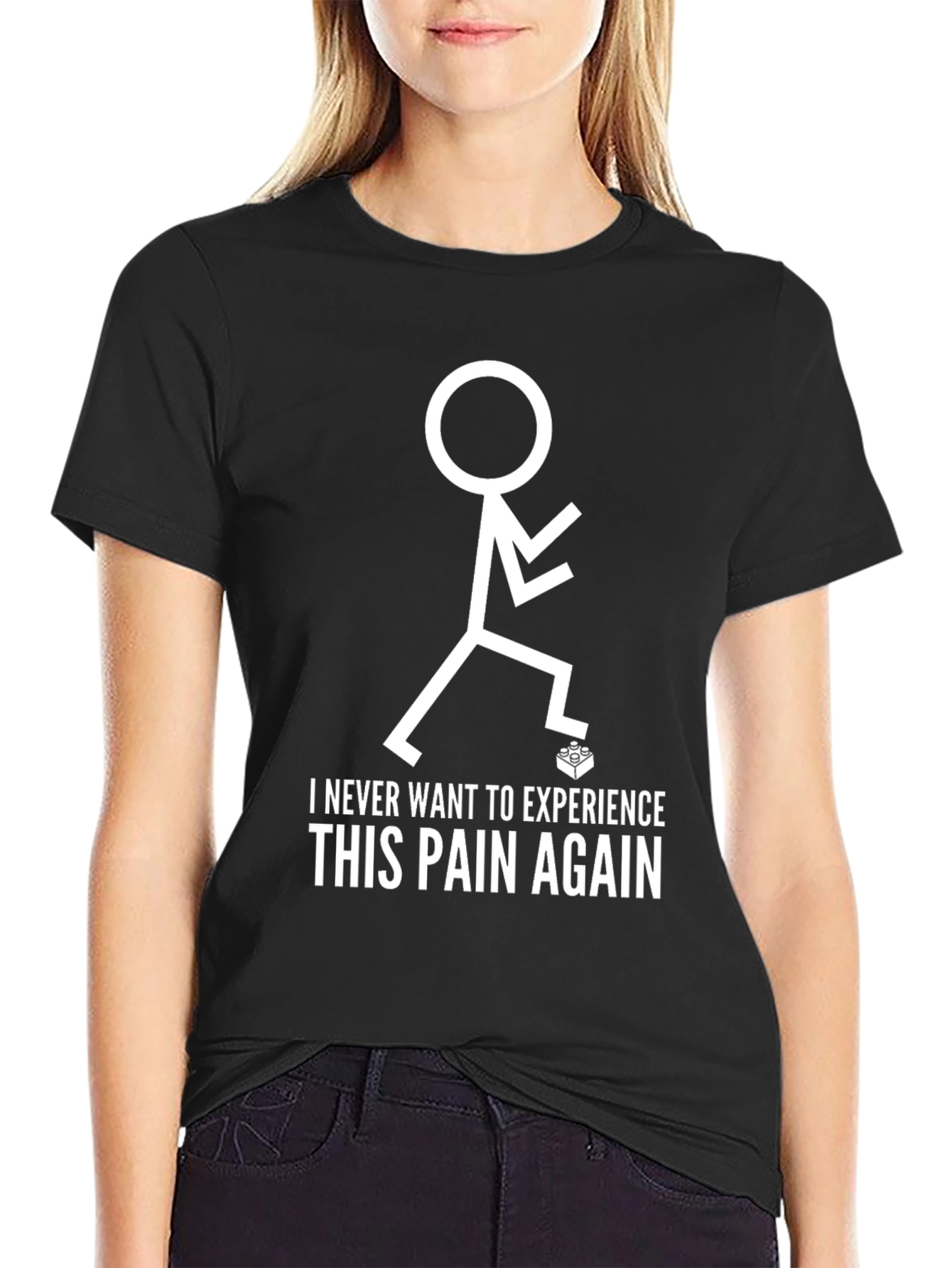 Funny Lego Brick Stepping T-Shirt