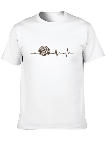 Dog Lover ECG Black T-Shirt