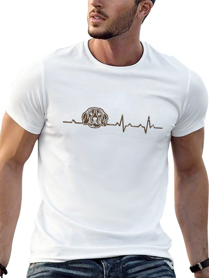Dog Lover ECG Black T-Shirt